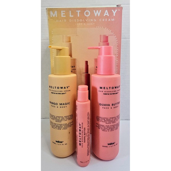 Wakse Meltoway Hair Dissolving Cream Face & Body Set Mango Guava VIRAL TIKTOK - Picture 1 of 7